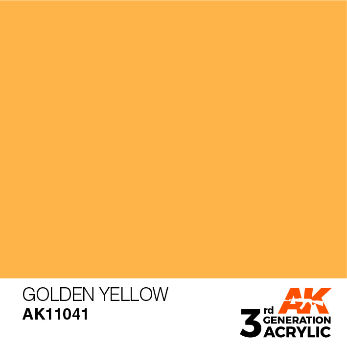 AK Interactive 3rd Gen Acrylic Golden Yellow 17ml