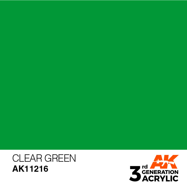 AK Interactive 3rd Gen Acrylic Clear Green 17ml