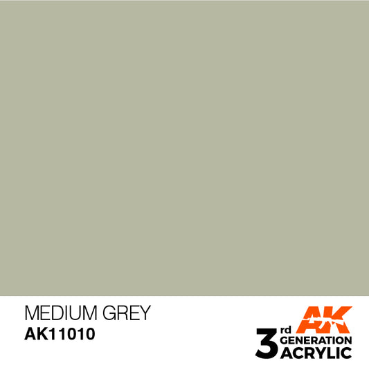 AK Interactive 第三代亚克力中灰色 17 毫升