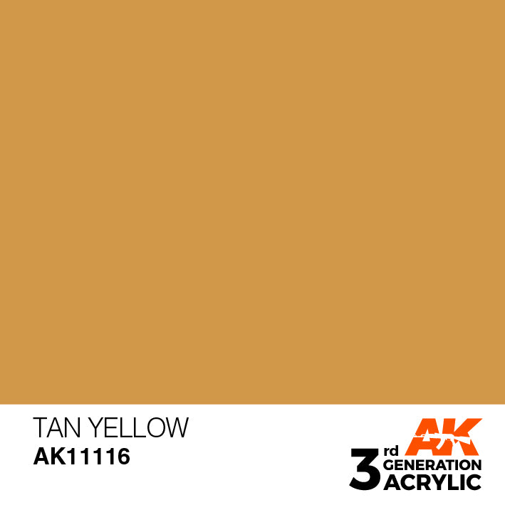 AK Interactive 3rd Gen Acrylic Tan Yellow 17ml