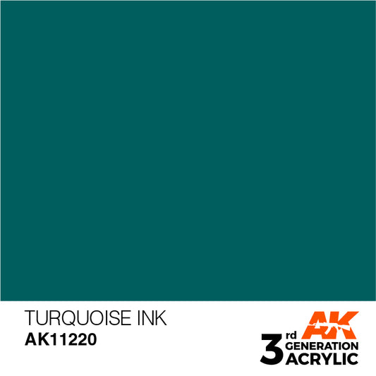 AK Interactive 3rd Gen Acrylic Turquoise INK 17ml