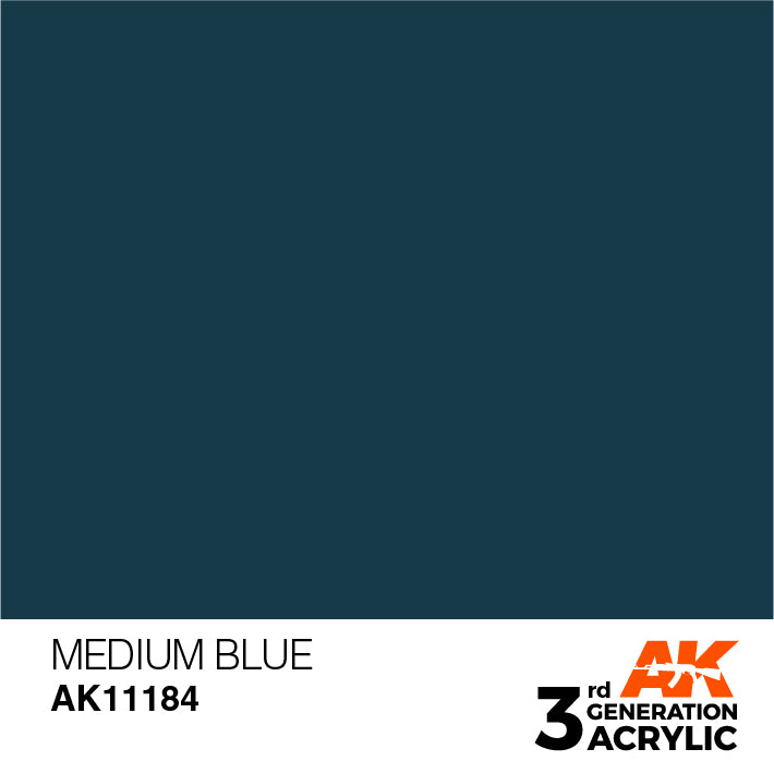 AK Interactive 3rd Gen Acrylic Medium Blue 17ml