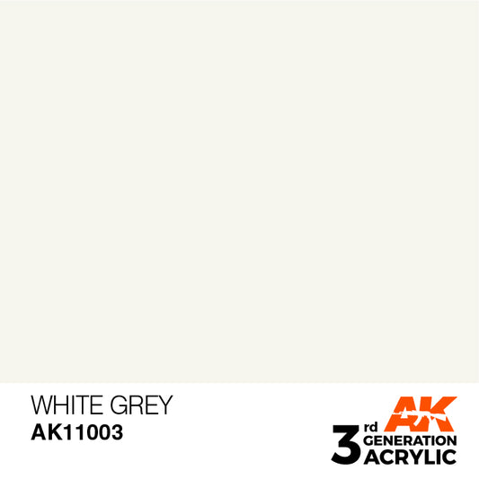 AK Interactive 第三代亚克力白灰色 17ml