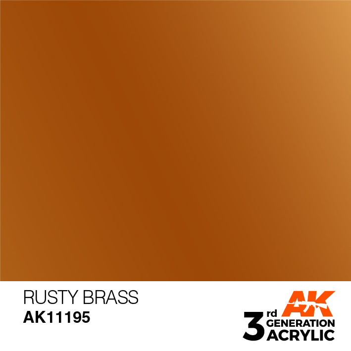 AK Interactive 3rd Gen Acrylic Rusty Brass 17ml