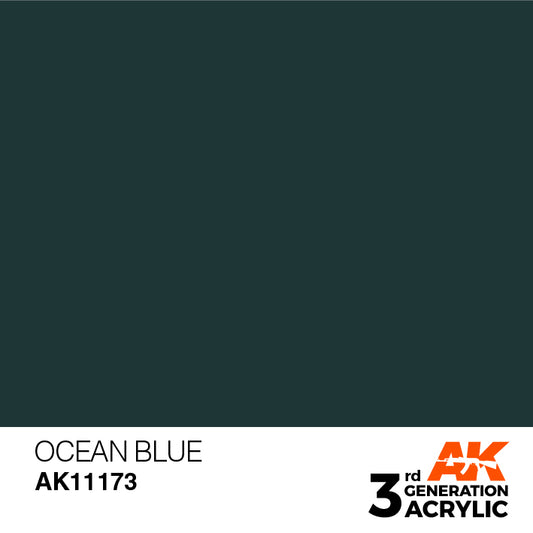 AK Interactive 3rd Gen Acrylic Ocean Blue 17ml