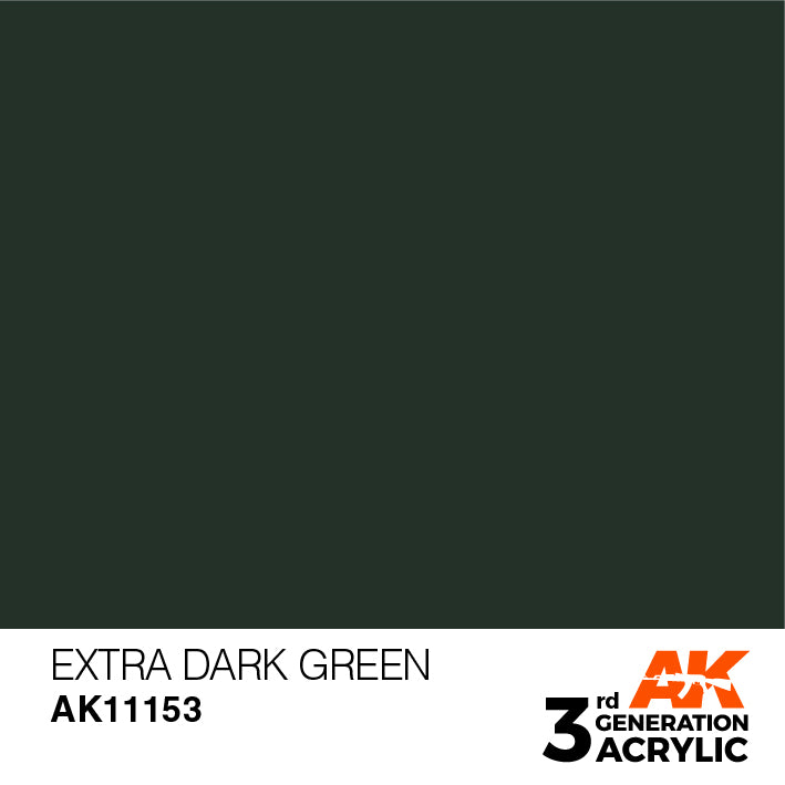 AK Interactive 3rd Gen Acrylic Extra Dark Green 17ml