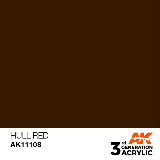 AK Interactive 3rd Gen Acrylic Hull Red 17ml