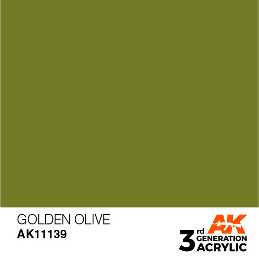 AK Interactive 3rd Gen Acrylic Golden Olive 17ml