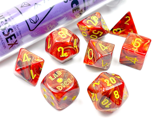 Lab Dice 5: Vortex: 7Pc Polyhedral Underworld / Yellow