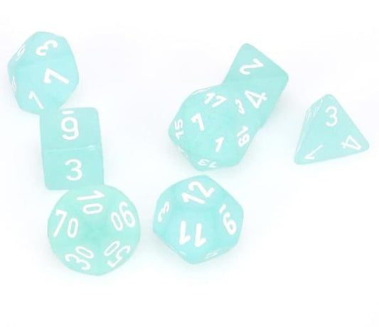 Chessex:磨砂 7 件 青色/白色