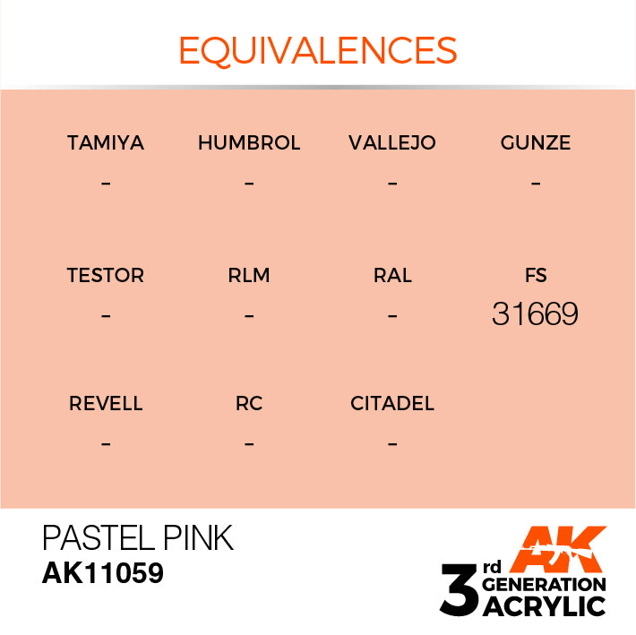 AK Interactive 3rd Gen Acrylic Pastel Pink 17ml