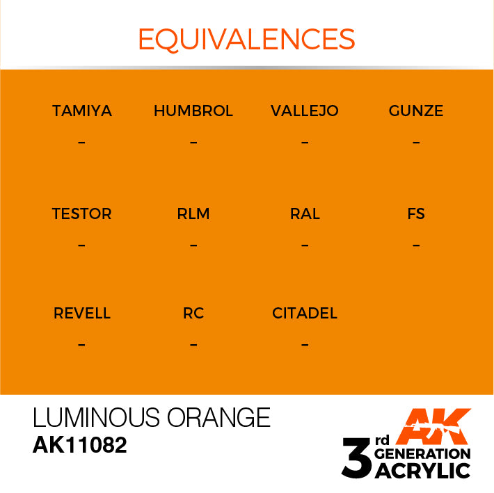 AK Interactive 3rd Gen Acrylic Luminous Orange 17ml