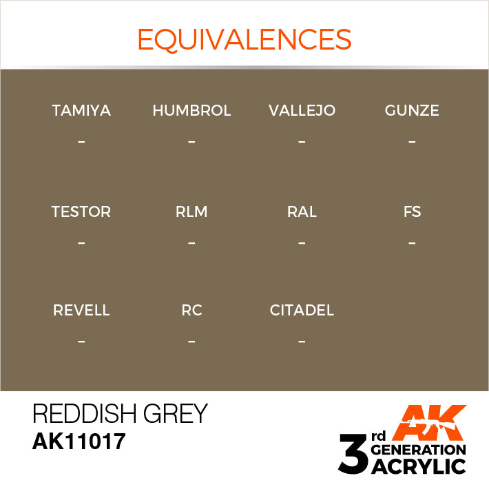 AK Interactive 3rd Gen Acrylic Reddish Grey 17ml