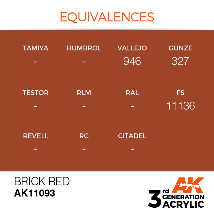 AK Interactive 3rd Gen Acrylic Brick Red 17ml