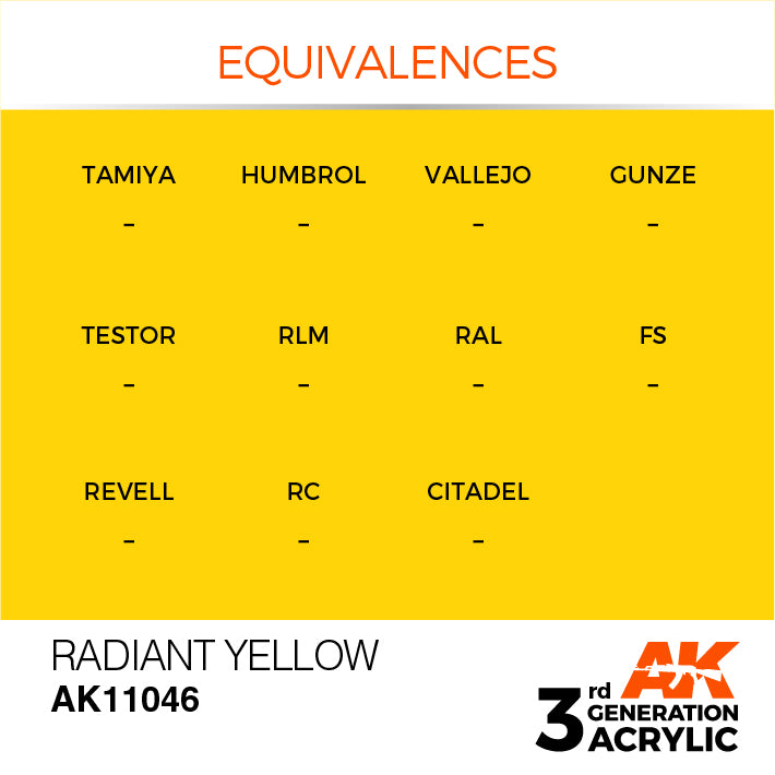 AK Interactive 3rd Gen Acrylic Radiant Yellow 17ml