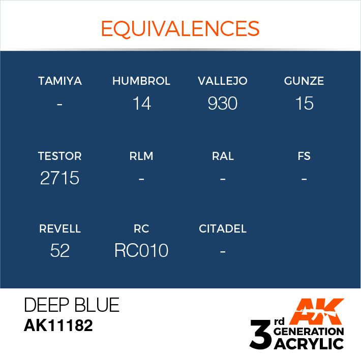 AK Interactive 3rd Gen Acrylic Deep Blue 17ml