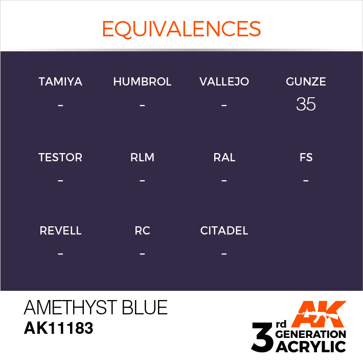 AK Interactive 3rd Gen Acrylic Amethyst Blue 17ml