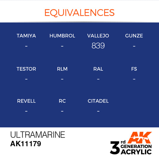 AK Interactive 3rd Gen Acrylic Ultramarine 17ml