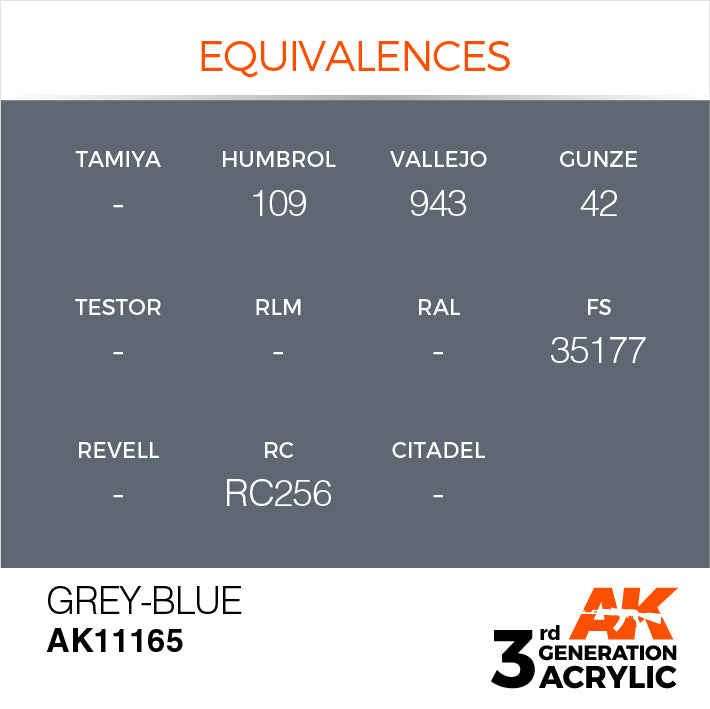 AK Interactive 第三代丙烯酸灰蓝色 17ml