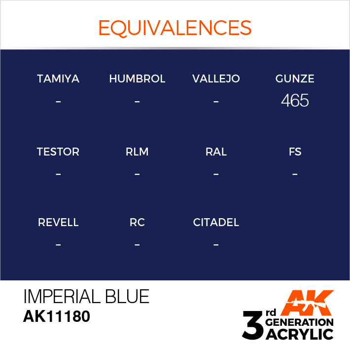 AK Interactive 3rd Gen Acrylic Imperial Blue 17ml