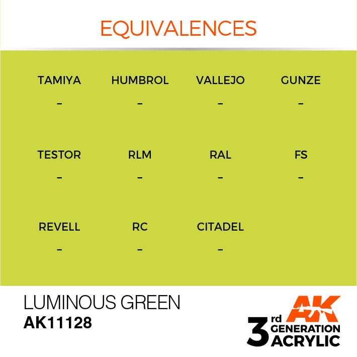 AK Interactive 3rd Gen Acrylic Luminous Green 17ml