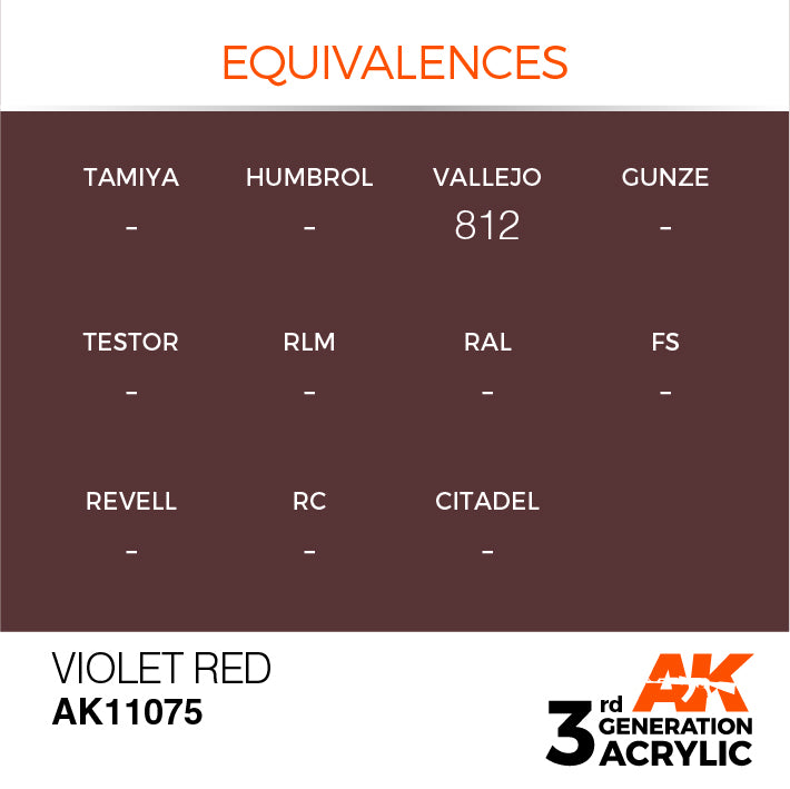 AK Interactive 第三代丙烯酸紫红色 17ml