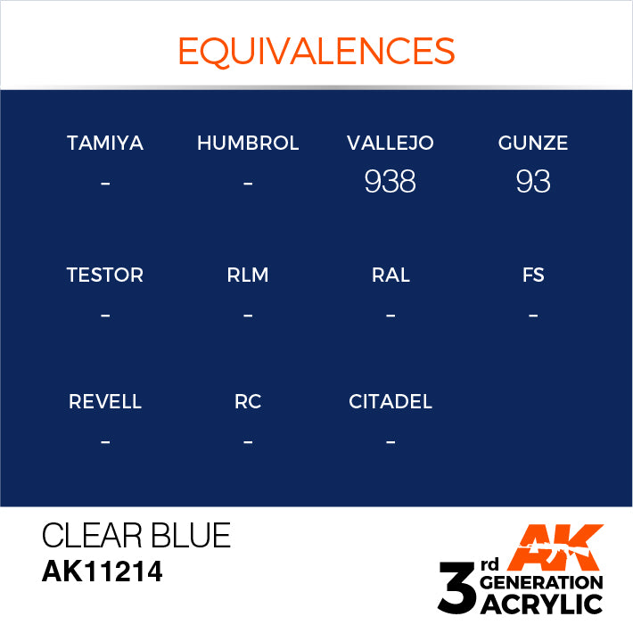 AK Interactive 3rd Gen Acrylic Clear Blue 17ml