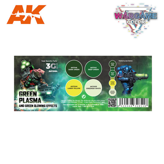 AK Interactive: Wargame Color Set - Green Plasma And Glowing Effect