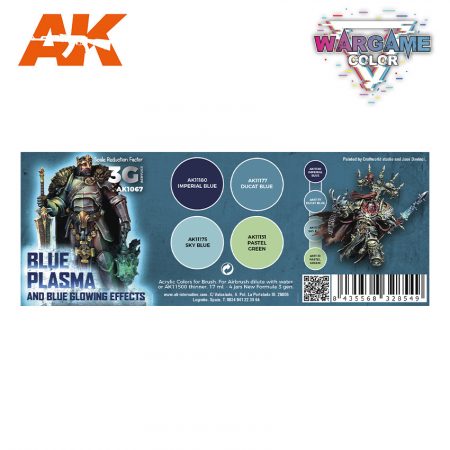 AK Interactive Wargame Color Set Blue Plasma And Glowing Effects