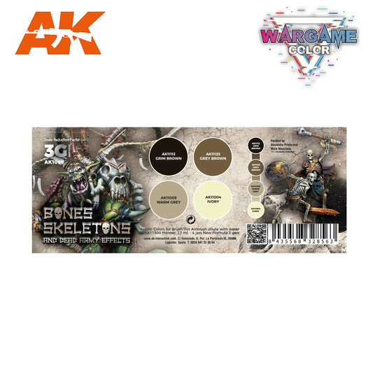 AK Interactive: Wargame Color Set - Bones And Skeletons