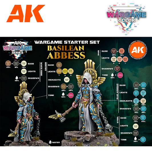 Wargame start Set - Basilean Abbess, 14 Colors & 1 Figure