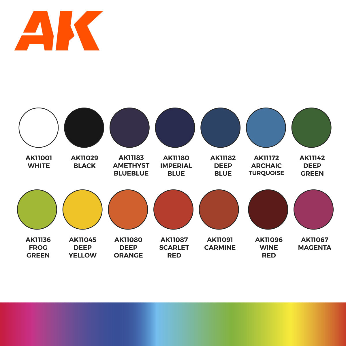 AK 3G BASIC STARTER SET – 14 COLORS