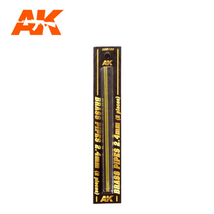 AK Interactive: Brass Pipes 2.4mm, 2 Units