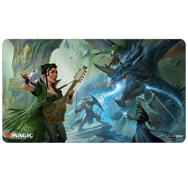 Adventures in the Forgotten Realms The Party Fighting Blue Dragon Standard Gaming Playmat for Magic: The Gathering