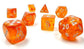 Lab Dice 6: Borealis: 7Pc Polyhedral Blood Orange / white Luminary (w / bonus die)