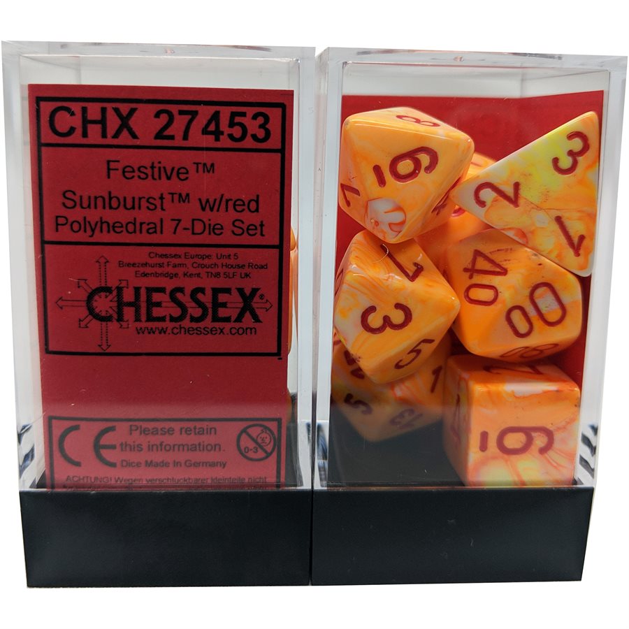 Festive 7Pc Sunburst / Red Tabletop Renaissance Games & Hobbies