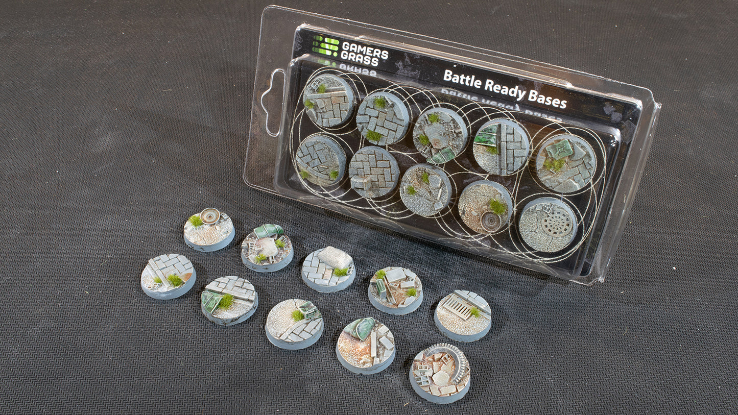 Battle Ready Bases - Urban Warfare - Round 25mm (x10)