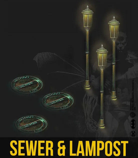 Batman Miniatures Game: Sewer & Lamppost Resin Set