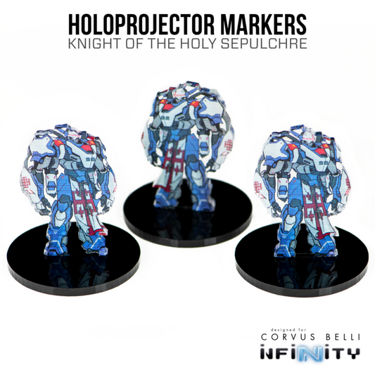 Infinity N4 Acrylic 3D Holoprojector/Decoy Markers (Knight of Holy Sepulchre, 40mm)