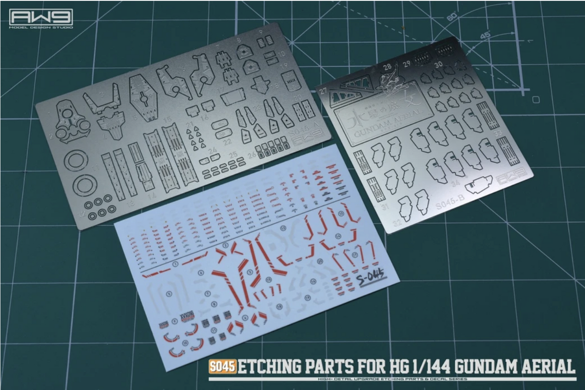 Photo-Etched Parts & Decals for HG 1/144 Gundam Aerial – Tabletop ...