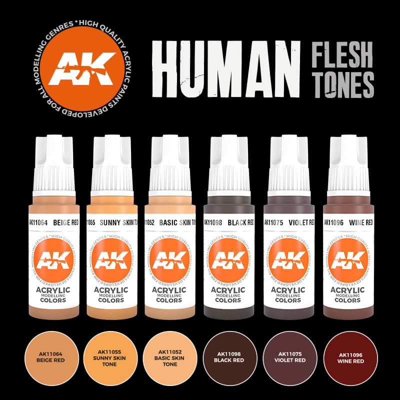 3G Human Flesh Tones Set