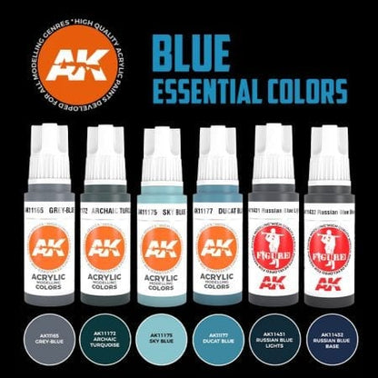 AK Interactive 3G Essential Colours - Blue Set
