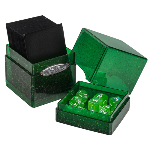 Glitter Satin Tower Deck Box (Green)