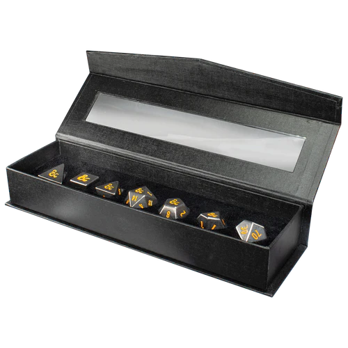 适合龙与地下城的重金属 Spelljammer Realmspace RPG 骰子套装(7 克拉)