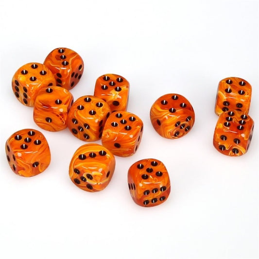 Vortex：12D6 橙色/黑色骰子套装